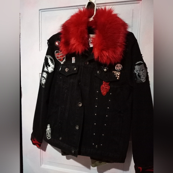 Foxy Nosferatu- CUSTOM Classic Horror Queen RAGE Jacket- PRICE FIRM! ooak - Picture 4 of 16